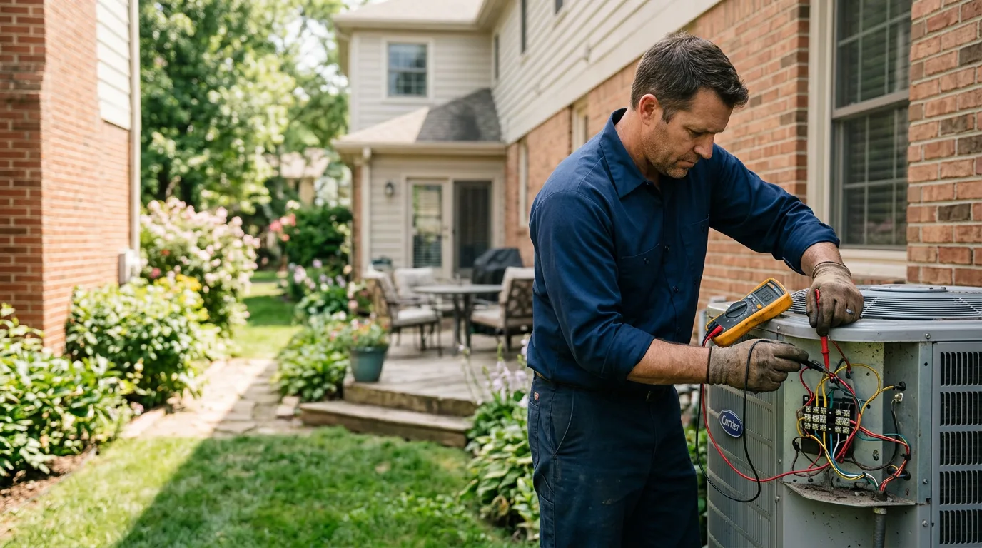 HVAC technician working near Kemp, OK